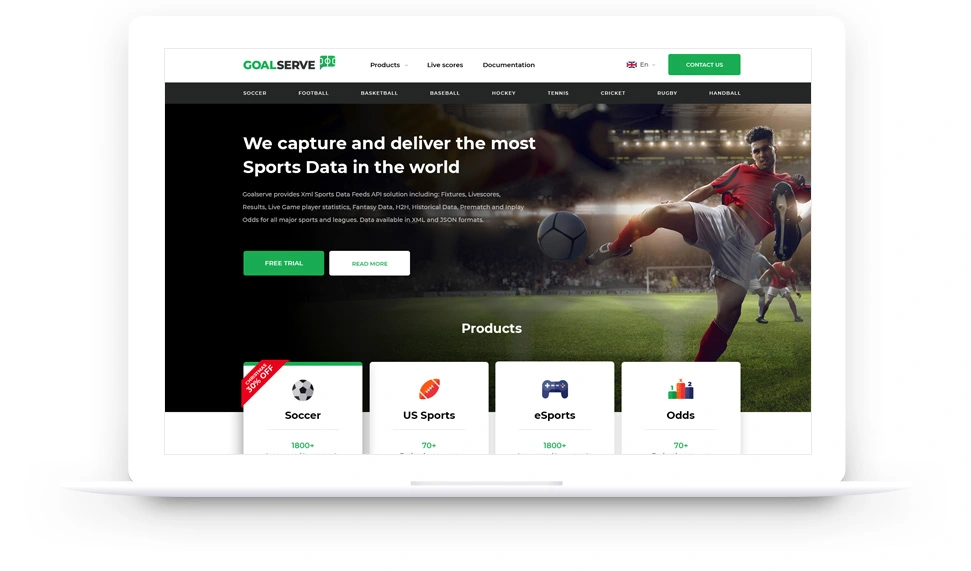 Goalserve sport data feed api provider